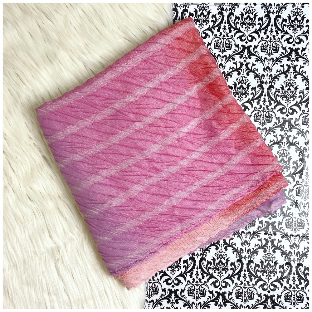 Est. 1946 : pink & purple ombré summer spring lightweight texture infinity scarf